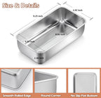 LIANYU 8 Pack 9x5 Loaf Pans for Bread Baking, Stainless Steel Baking Bread Pans, Small Loaf Tins for Homemade Brownies and Pound Cakes, Dishwasher Safe