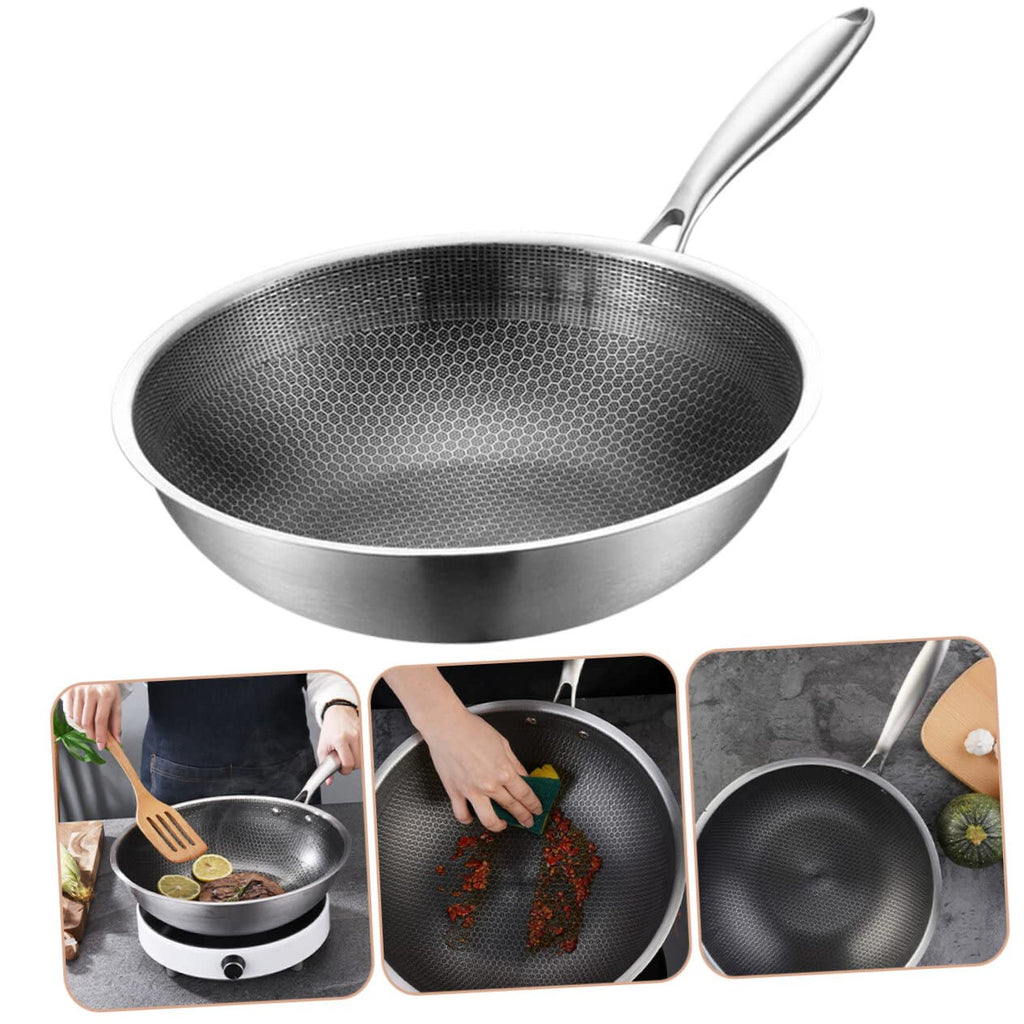 Yardwe Stainless Steel Wok Pan, Nonstick, 150"