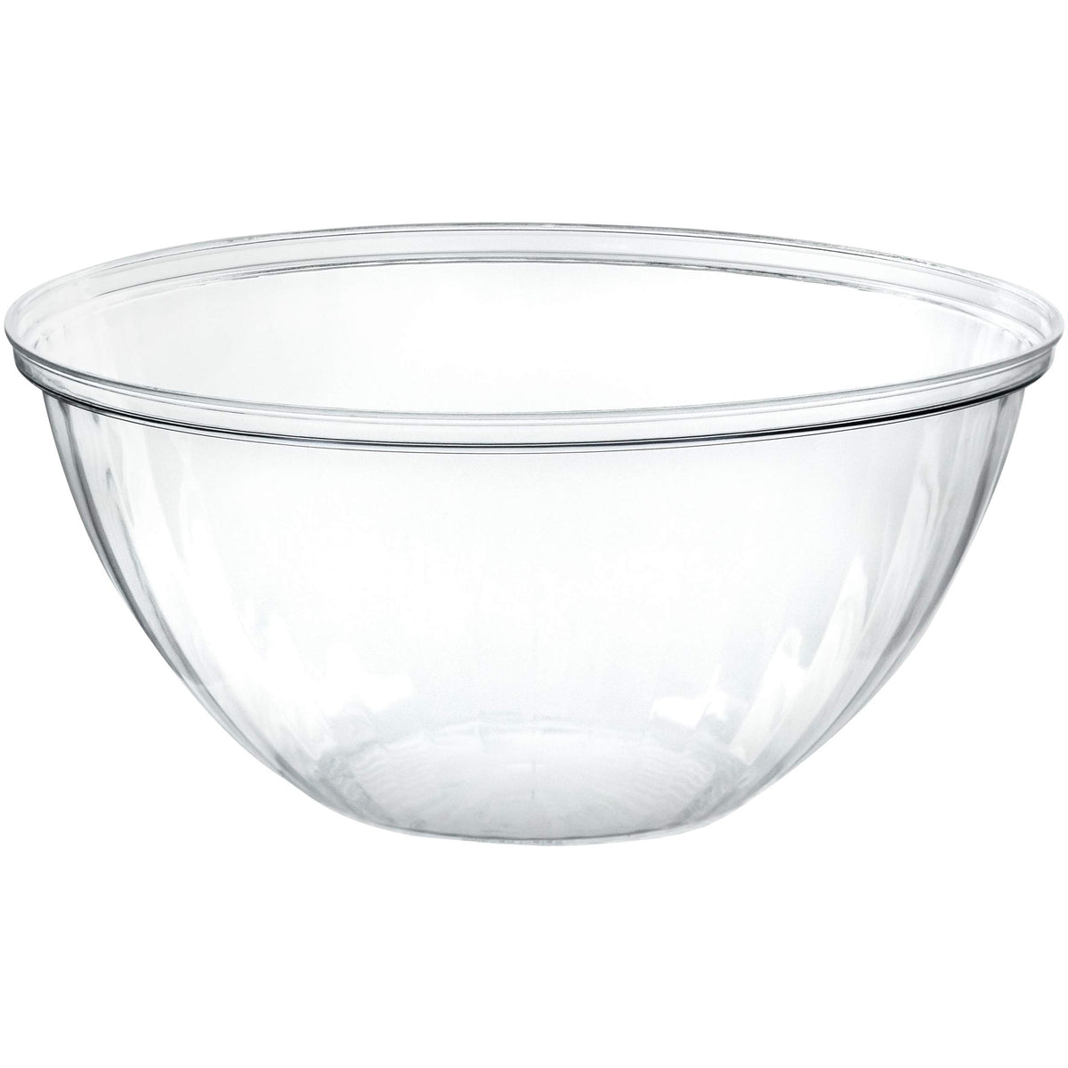 PLASTICPRO Disposable Round Crystal Clear Serving Bowls For Party Snack or Salad, Plastic Clear Chip Bowls, Candy Dish (2, 48 OUNCE)