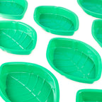 Super Z Outlet Palm Leaf Hawaii Style Food Reusable Snack Tray, Cookies, Chips, Candy Dip for Jungle Island Themed Party Decorations Platter (12 Pack, 11.75" x 8.5" Inches)