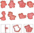 Forest Animal Cookie Cutters for Kids,Mini Cartoon Cookie Cutters with Plunger Stamps Set for Home Baking,Biscuits Cutter,Cake Decoration,Cute 3D Cookie Stamps