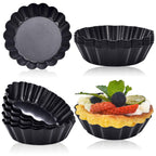 DATANYA 8 Pack Mini Tart Pans 4 Inch with Removable Bottom Round Nonstick Quiche Pan, Heavy Duty Fluted Side for Pies, Mousse Cakes, Dessert Baking (4 Inch 8pcs)