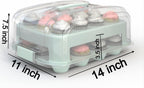 Cupcake Carrier, Green Cupcake Holder Carries 24 Standard-Size Cupcakes, Muffin Traveler Two Tier Stand Reusable Cupcake Box