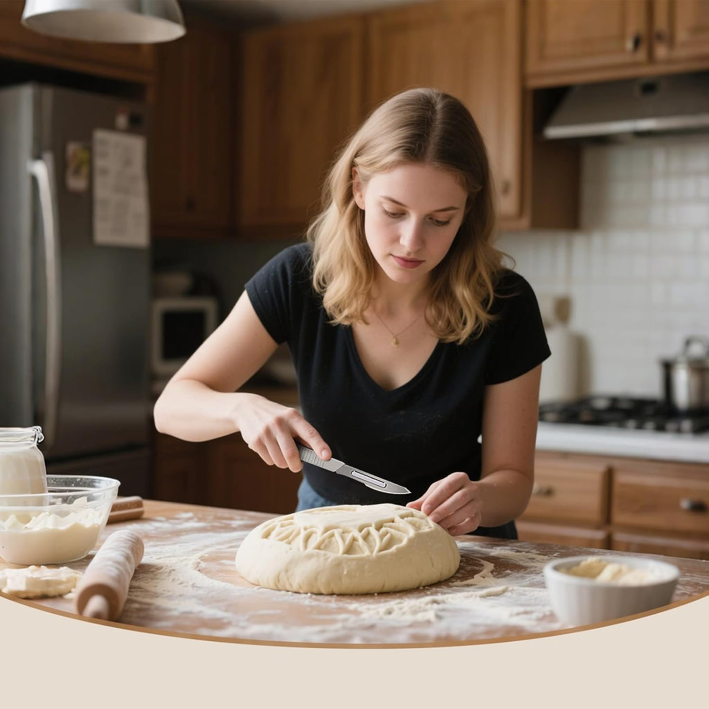 Bread Lame & Sourdough Scoring Tool - Professional Bread Scoring Tool with 10 Ultra-Sharp Blades, Premium Dough Scorer for Artisan Sourdough Baking, Ergonomic Design & Durable Blades