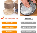 50pcs Paper Mini Tart Pans for Baking, mini pie tins 4Inch Mini Pie Pans, Non-stick, Unbleached, Disposable Quiche Baking Dish,Oven safe, Microwave safe