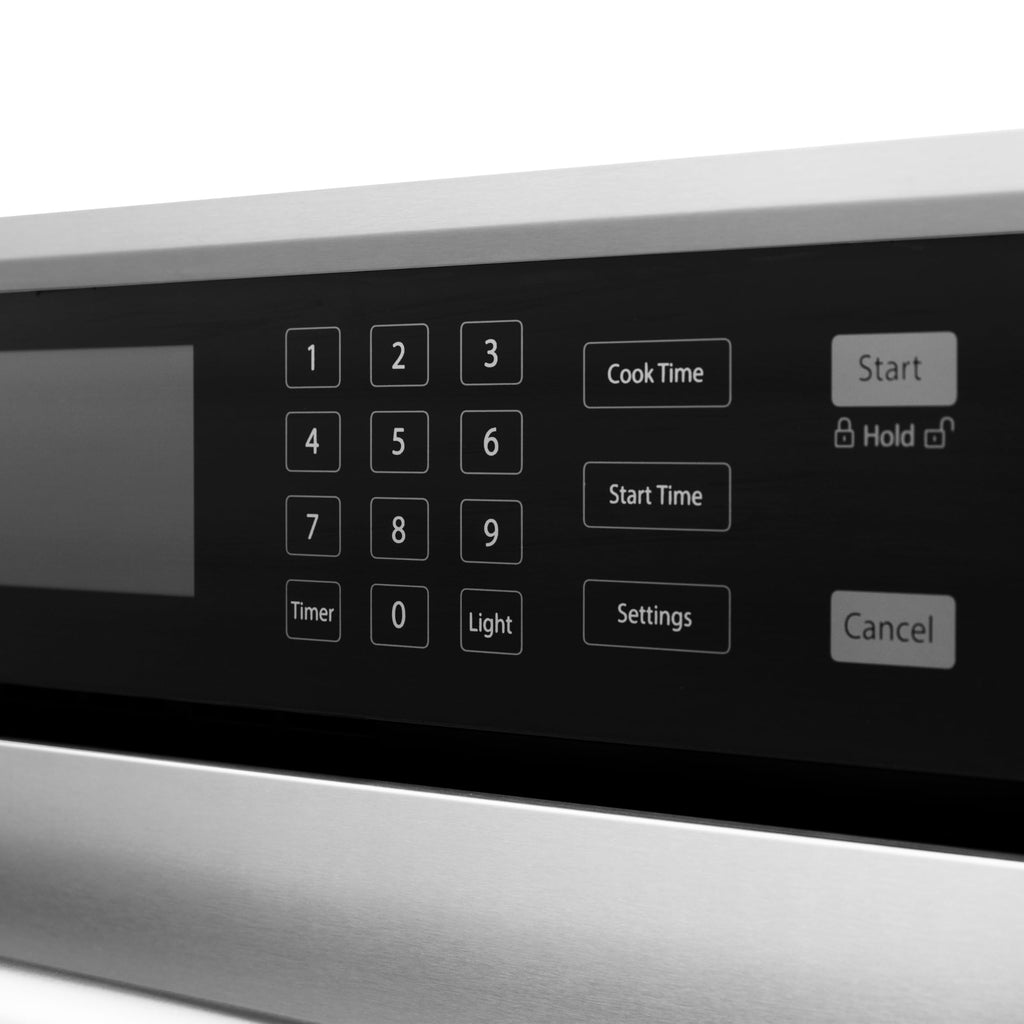 Професійна конвекційна духовка ZLINE 30 дюймів з однією стінкою, функцією смаження на повітрі та самоочищенням з нержавіючої сталі (WAS-30)