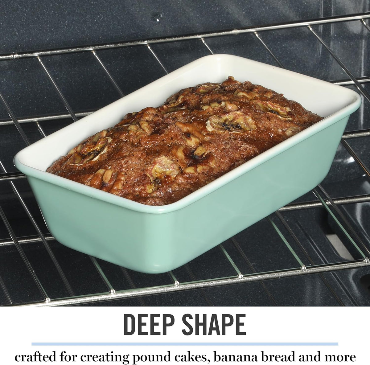 Martha Stewart Gallen 9 Inch Nonstick Carbon Steel Loaf Pan - Teal