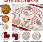 Silicone Baking Mat, Non Stick Pastry Mat Sheet for Dough Rolling, Nonslip Fondant/Pie Crust Mat, Counter Mat Oven Liner Mat for Making Cookies Macarons Bread Baking Supplies Extra Large 26 x 16 Inch