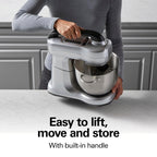 Hamilton Beach Electric Stand Mixer, 4 Quarts, Dough Hook, Flat Beater Attachments, Splash Guard 7 Speeds with Whisk, Silver