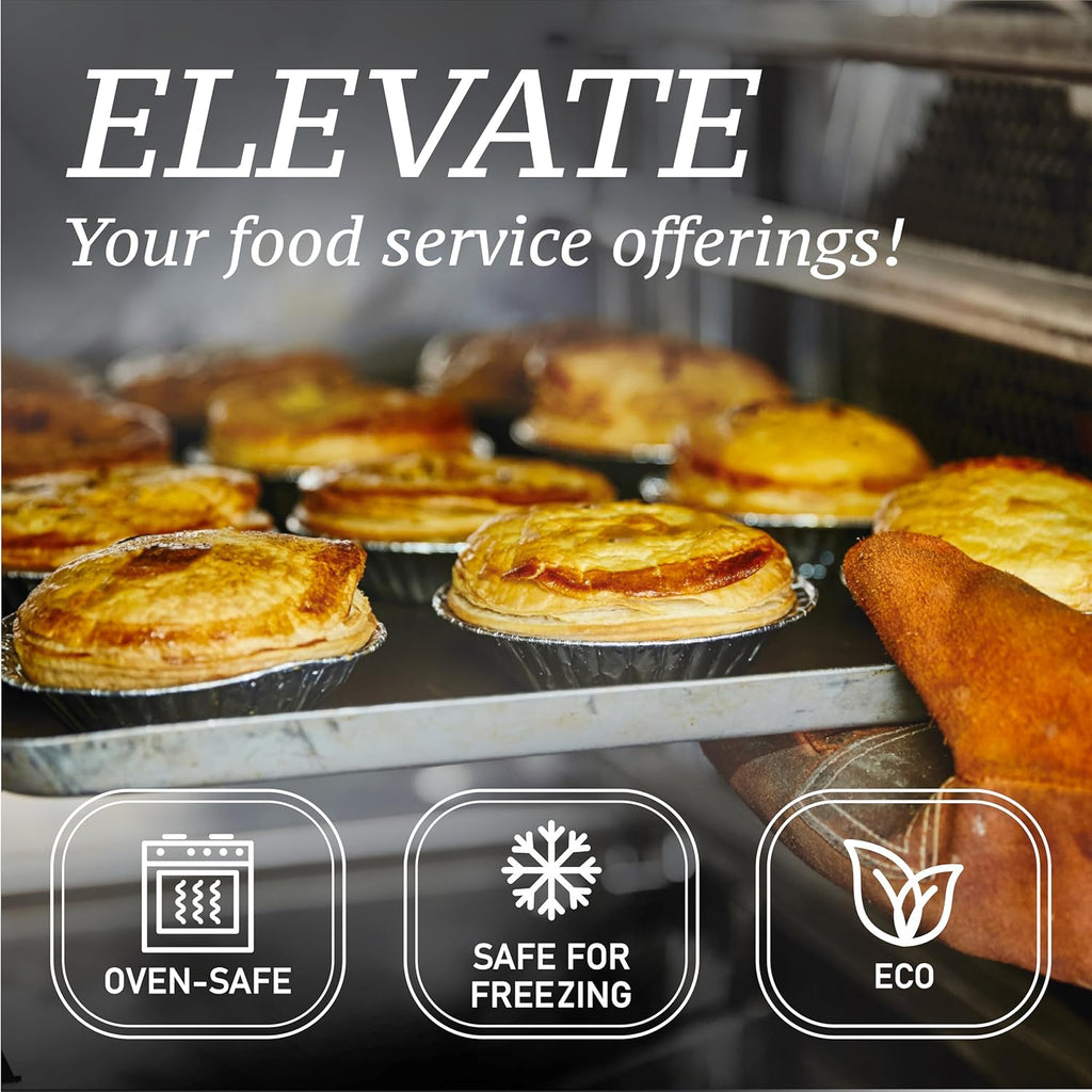 (60 Pack) Pie Tins 5 inch, Disposable Mini Pies Tin, Tart Aluminum, Individual Serving Pans for Baking Mini Chicken Potpie, Small Homemade Cakes & Quiche, Foil Tins, Freezer-to-Oven Use