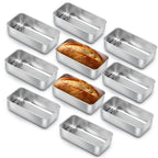 E-far Loaf Pan for Baking Bread, 9 x 5 Inch Stainless Steel Baking Loaf Pans, Metal Bakeware for Bread Meatloaf Cake Brownies, Healthy & Non Toxic, Easy Release & Dishwasher Safe - Set of 3