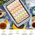 Philorn Silicone Baking Mat Set, 16.5" x 11.42" Macaron Mat, Non-Stick With Tools, 2 Pack Food Safe, Reusable for Oven, Cookie, Bread