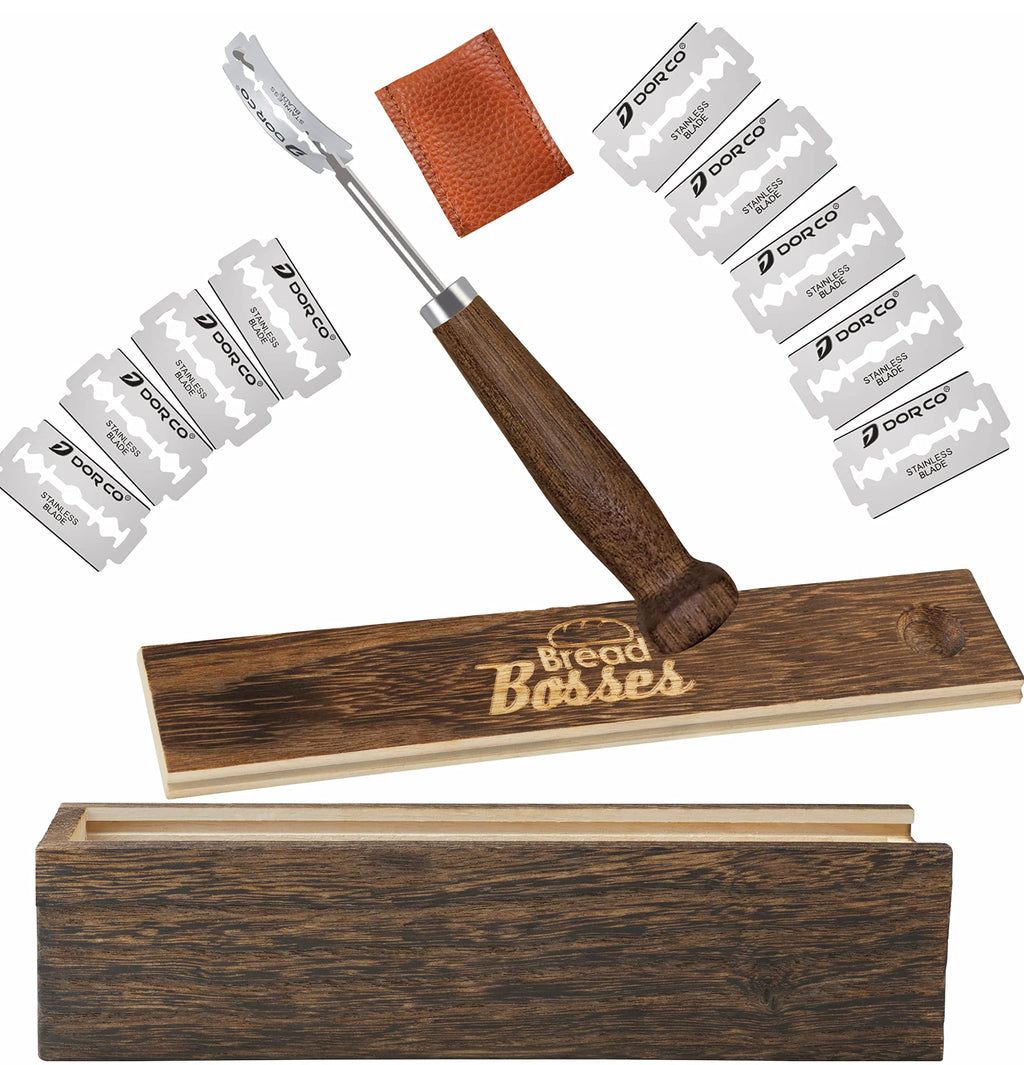 Bread Bosses Bread Bakers Lame Slashing Tool -Dough Making Slasher Tools Baking Sourdough Bread Starter Jar Scoring Knife Razor Cutter Slashing Tool Accessories for Cutting Supplies -Great As A Gift