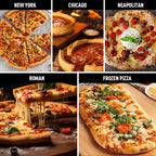 Wielopaliwowy piec do pizzy na zewnątrz, 12-calowy przenośny piec do pizzy opalany drewnem i gazem z termometrem, wężem gazowym i kamieniem do pizzy, nagrzewa się do 1000°F, piec do pizzy ze stali nierdzewnej do ogrodu lub na kemping (czarny)