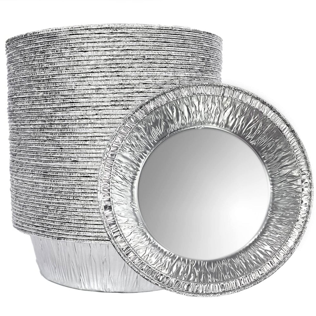 4 Inch Aluminum Foil Mini Pie Pans 50Pcs - Disposable Small Mini Pie Tins Pot Pie Tins For Bakeries, Cafes, Restaurants - Durable Mini Tart Pans for Pie, Fruit Tarts, Quiche (50, 4 Inch)