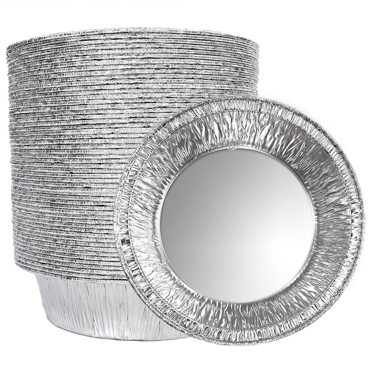 4 Inch Aluminum Foil Mini Pie Pans 50Pcs - Disposable Small Mini Pie Tins Pot Pie Tins For Bakeries, Cafes, Restaurants - Durable Mini Tart Pans for Pie, Fruit Tarts, Quiche (50, 4 Inch)