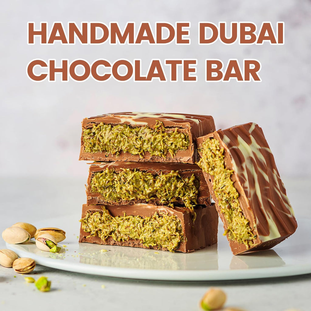 1 Pc Chocolate Bar Mold Deep Dubai Break Apart Candy Molds Thick Stuffed Silicone Molds for Filling Knafeh Pistachio Chocolate Bar and Wax Melts Large (Pyramid Shape)