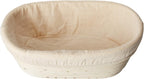 (10 x 6 x 3.5 inch) Banneton Bread Proofing Basket Oval Liner SUGUS HOUSE Brotform Dough Rising Baking Bowl Dough Gifts for Bakers Proving Baskets for Sourdough