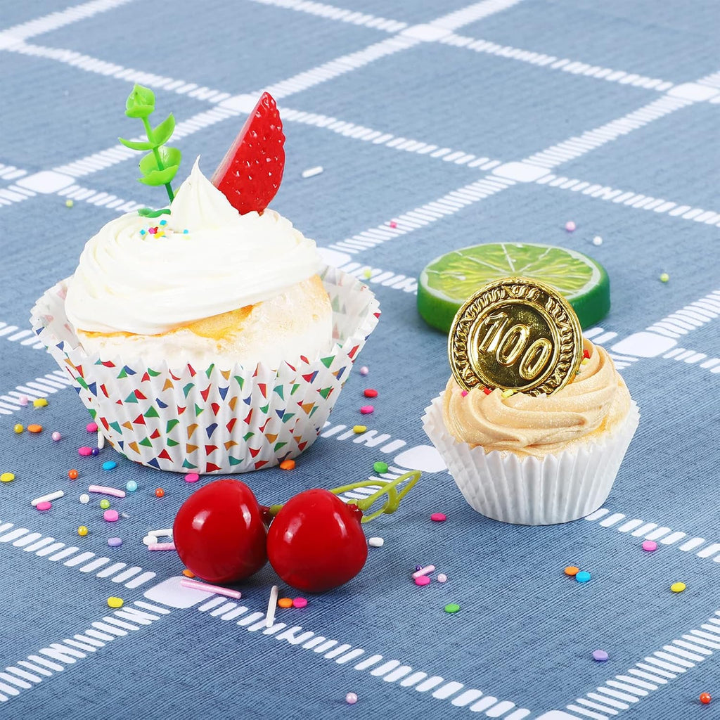 Caperci 500 Count Mini Cupcake Liners White Muffin Liners Greaseproof No Smell Small Cupcake Wrappers Baking Cups
