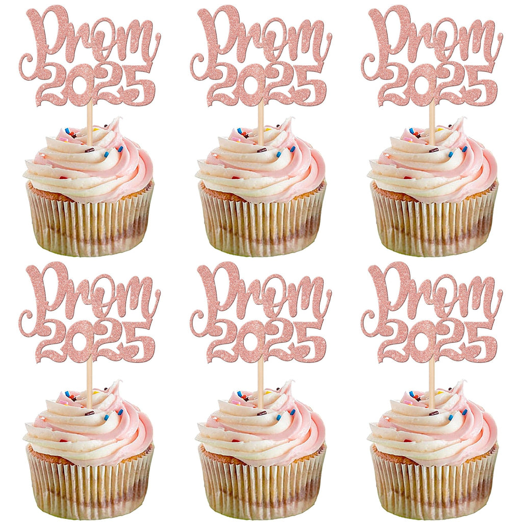 24 PCS 2025 Graduation Cupcake Toppers Glitter Diploma Congrats Grad Cap Cupcake Picks Class of 2025 Cake Decorations for 2025 Graduation Theme Party Supplies Pink