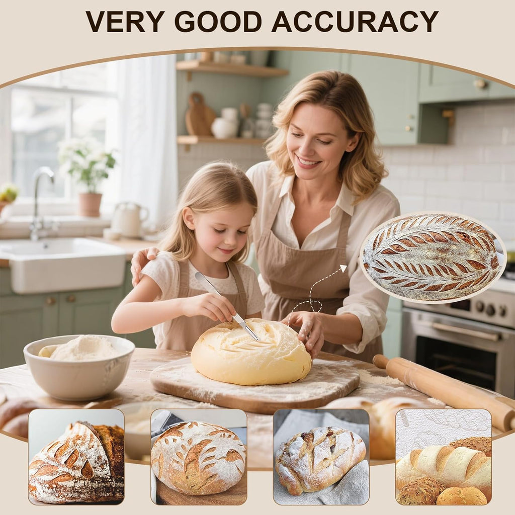 Bread Lame & Sourdough Scoring Tool - Professional Bread Scoring Tool with 10 Ultra-Sharp Blades, Premium Dough Scorer for Artisan Sourdough Baking, Ergonomic Design & Durable Blades