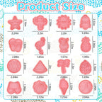 16 Pcs Summer Beach Cookie Cutters with Plunger Stamps Set Tropical Cookie Molds Beach Party Supplies Biscuit Fondant Cutters, Pineapple Flamingo Palm Tree Starfish Seashell Sunglasses Ice Cream