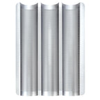 Baguette Pans for Baking 15" x 11", Carbon Steel 3 Loaf Nonstick Baguette Baking Tray for French & Italian Perforated French Bread Pan