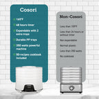 Suszarka do żywności COSORI do suszonego mięsa, 5 tacek 12,2" bez BPA z regulacją temperatury 165°F i 48-godzinnym timerem, suszarka 350 W do owoców, ziół, mięsa, warzyw i przysmaków dla psów, w zestawie książka z 50 przepisami