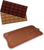 homEdge Break-Apart Chocolate Molds, Set of 4 Packs Food Grade Non-Stick Silicone Protein and Energy Bar Molds