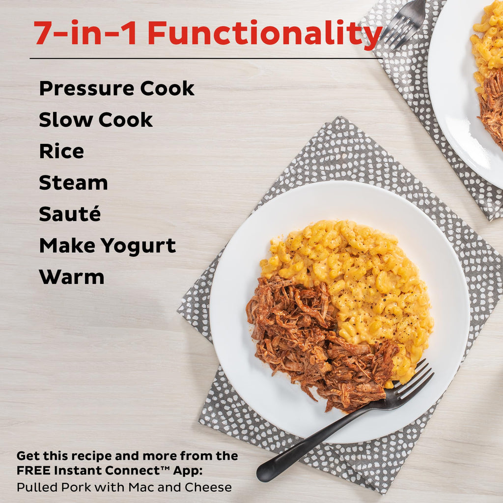 Instant Pot Duo 7-в-1 електрична скороварка, мультиварка, рисоварка, пароварка, пристрій для пасерування, йогуртниця, підігрівач та стерилізатор, включає додаток з понад 800 рецептами, нержавіюча сталь, 8 кварт