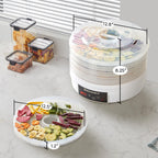 Цифрова дегідраторка для харчових продуктів Elite Gourmet EFD770WD з 5 лотками 12,5 дюйма без бісфенолу А, регульованим 48-годинним таймером та температурою від 95 до 158°F, для в'яленого м'яса, трав, фруктів, овочів, сухих снеків, білого кольору