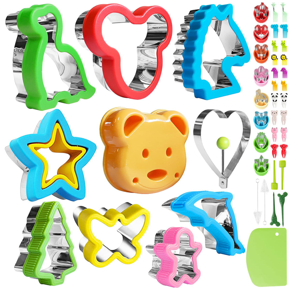 Sandwich Cutter and Sealer, Sandwich Cutter for Kids 5 PCS（BIG）, Decruster Sandwich Maker, Great for Lunchbox and Bento Box - Boys and Girls Kids Lunch