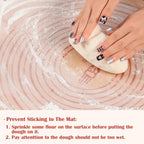 Non-slip Silicone Pastry Mat Extra Large with Measurements 28''By 20'' for Silicone Baking Mat, Counter, Dough Rolling, Oven Liner,Fondant/Pie Crust By Folksy Super Kitchen Red