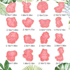 Jspupifip 16 Pack Animal Cookie Cutters Set,3D Cookie Plunger Stamps Jungle Safari Animal Zoo Circus DIY Press Molds Baby Shower Cracker Cutters Birthday Party Baking Supplies Clay Biscuit Molds