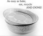 9" Aluminum Foil Pie Tins (25 Pack), Disposable Aluminum Pie Pans, Foil Pans for Baking, Cooking, Freezer Safe, Round Foil Pans, Foil Plates Perfect for Quiche, Tarts, Pies, & Takeout Spare Essentials