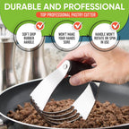 Spring Chef Dough Blender, Top Professional Pastry Cutter with Heavy Duty Stainless Steel Blades, Medium Size, Black