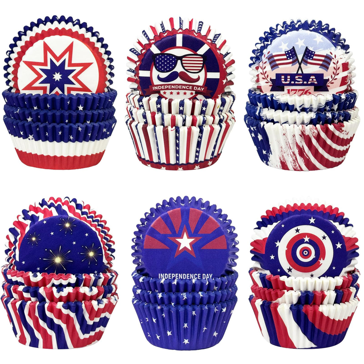 qiqee Cupcake Liners Cupcake Cups 300-Count Food Grade Gradient Design Cupcake Papers Baking Cups Cupcake Wrappers