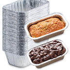 Spare Essentials (55 Pack) 1LB Mini Foil Loaf Pans - 1 Pound Disposable Aluminum Baking Pans for Individual Bread, Cake, Meatloaf - Small Loaf Pans with Liners, Small Bread Tins 6 x 3.5 x 2