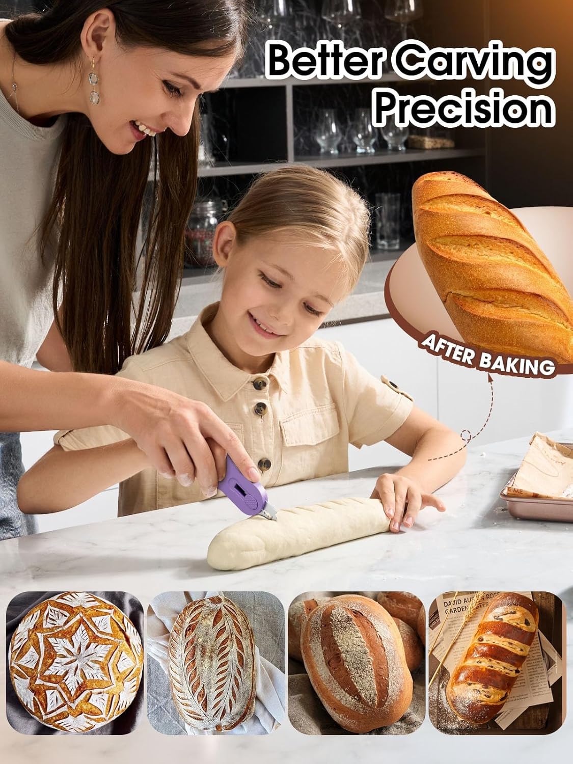 Bread Lame Sourdough Scoring Tool, Extractable & Magnetic Lame Scoring Tool, Bread Dough Cutter Slashing Razor Tool, Bread Scoring Tool for Sourdough Bread Baking - Scoring Knife