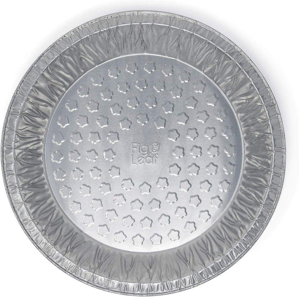 Fig & Leaf (60 Pack) Premium 9-Inch Pie Pans l Disposable Aluminum Foil l Heavy-Duty l Tin Plates for Tart Quiche Pies