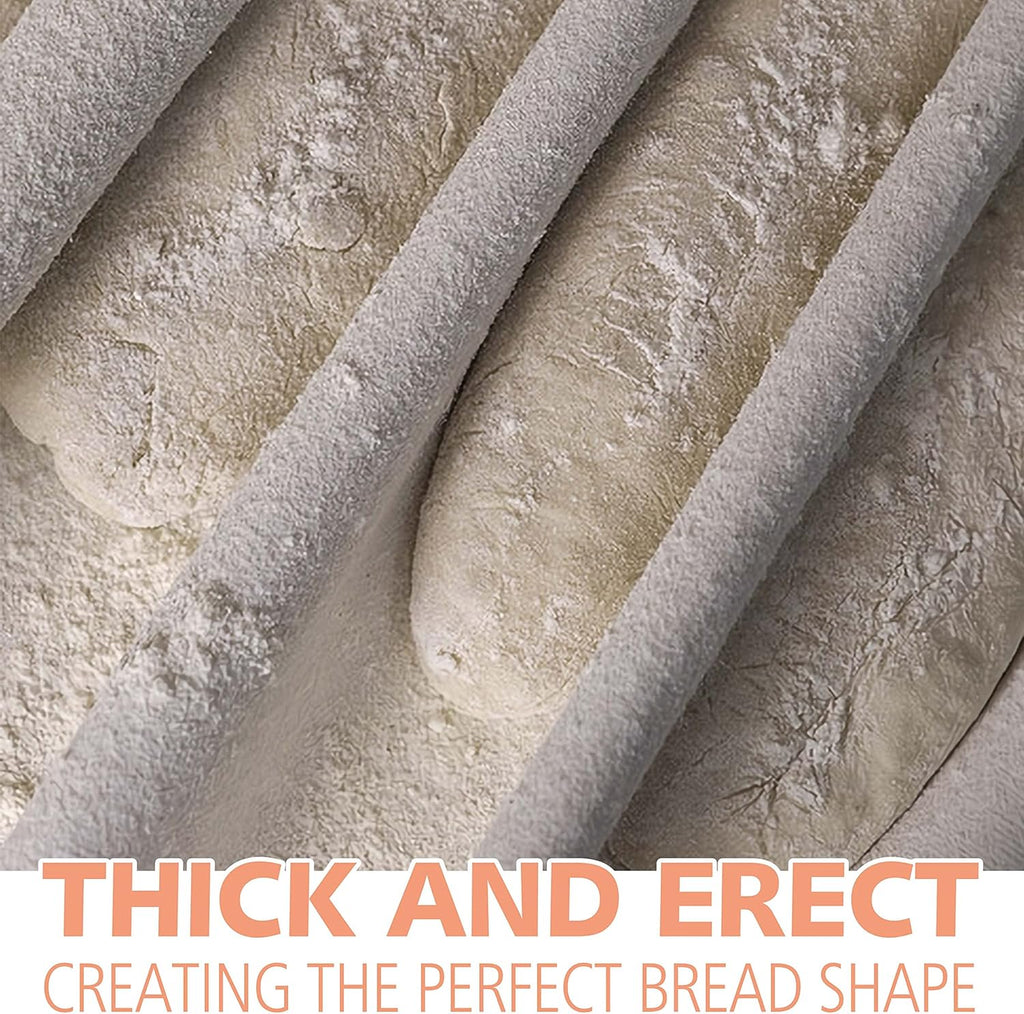 Anaeat Nonstick French Baguette Bread Pan with Thick Professional Proofing Cloth Dough Couche - Long Sourdough Bread Baking Pan Tray for Professional & Home Baker, Perforated Loaves Bake Mold Supplies