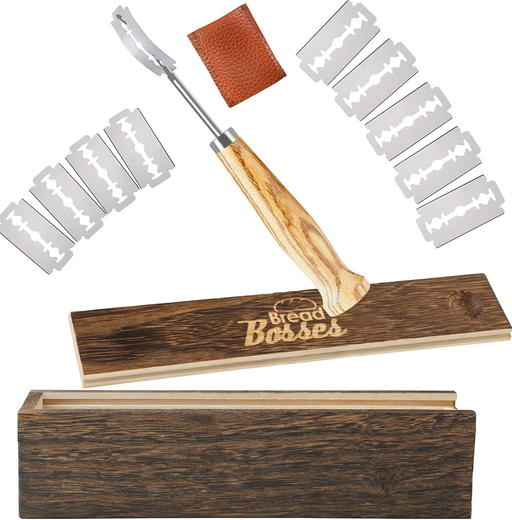 Bread Bosses Bread Bakers Lame Slashing Tool -Dough Making Slasher Tools Baking Sourdough Bread Starter Jar Scoring Knife Razor Cutter Slashing Tool Accessories for Cutting Supplies -Great As A Gift