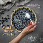 Patz&Patz Fluted Tart Pan 9 Inch Removable Bottom with Patented Silicone Crust Shaper | Nonstick Carbon Steel Quiche Baking Dish, Fruit Tart Molds for Baking, Quiche Pan & Pie Mold - PFOA & PTFE-Free