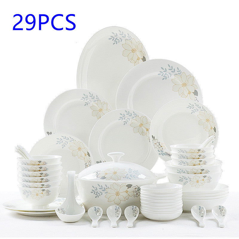 Bone China Tableware Set Bowl And Plate European Style Bowl And Dish Set - Walfos® Kitchenware