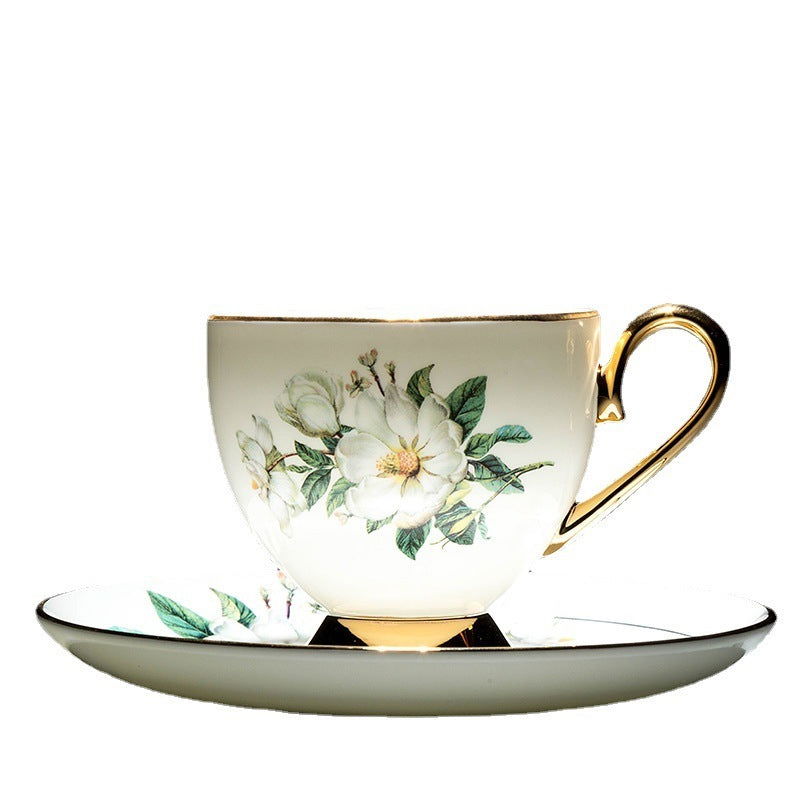 Ceramic Bone China Tea Cup Plate Phnom Penh Gold Coffee Cup - Walfos® Kitchenware