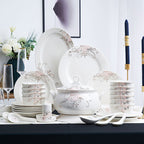 Ceramic Bowls And Saucers Set Bone China Bowls And Plates - Walfos® Kitchenware