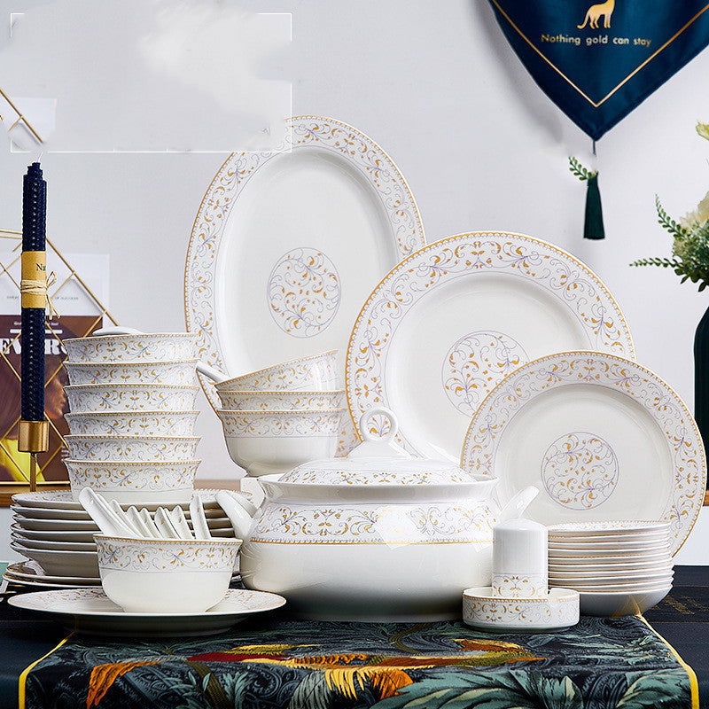 Ceramic Bowls And Saucers Set Bone China Bowls And Plates - Walfos® Kitchenware