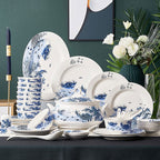 Ceramic Bowls And Saucers Set Bone China Bowls And Plates - Walfos® Kitchenware