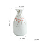 Ceramic Wine Set Yanagizakura Sake White Wine Cup Small Wine Cup Spirit Glass Shochu Pot Set - Walfos® Kitchenware