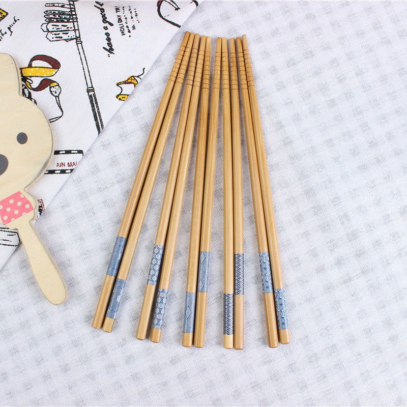 Creative Japanese-style Bamboo Chopsticks Ocean Printing Household - Walfos® Kitchenware